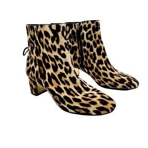 Tory Burch Women's Laila Leopard Print Calf Hair Booties